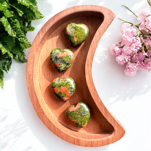 Unakite Heart Carvings