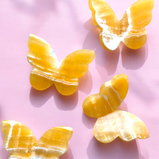 Orange Calcite 3D Butterfly | Intuitively Chosen