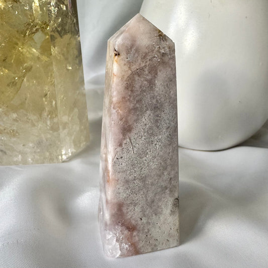 Pink Amethyst and Flower Agate Point (C) 8.5cm
