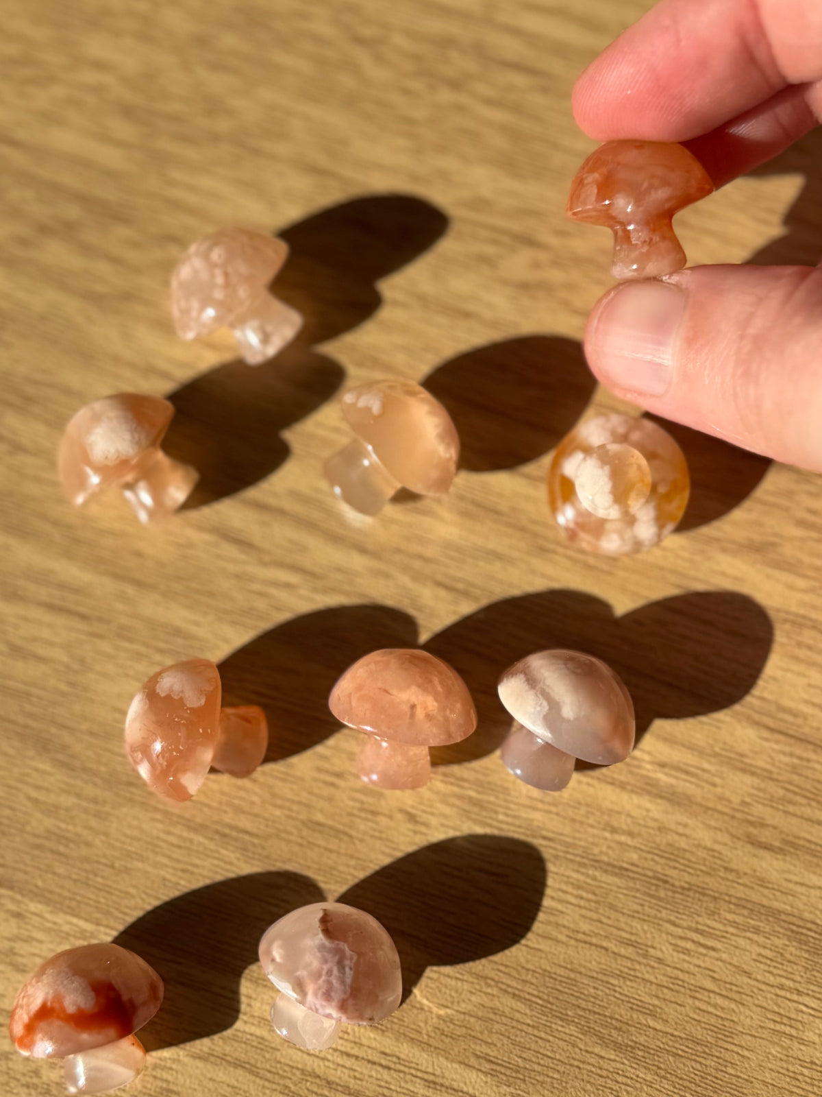 Mini Flower Agate Mushroom Carving | Intuitively Chosen