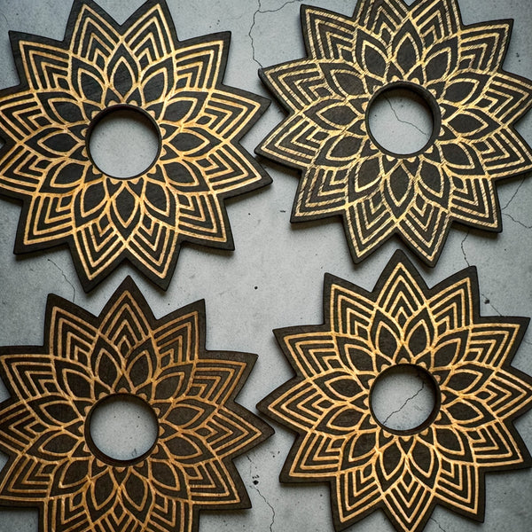 Mandala Wooden Sphere Stand