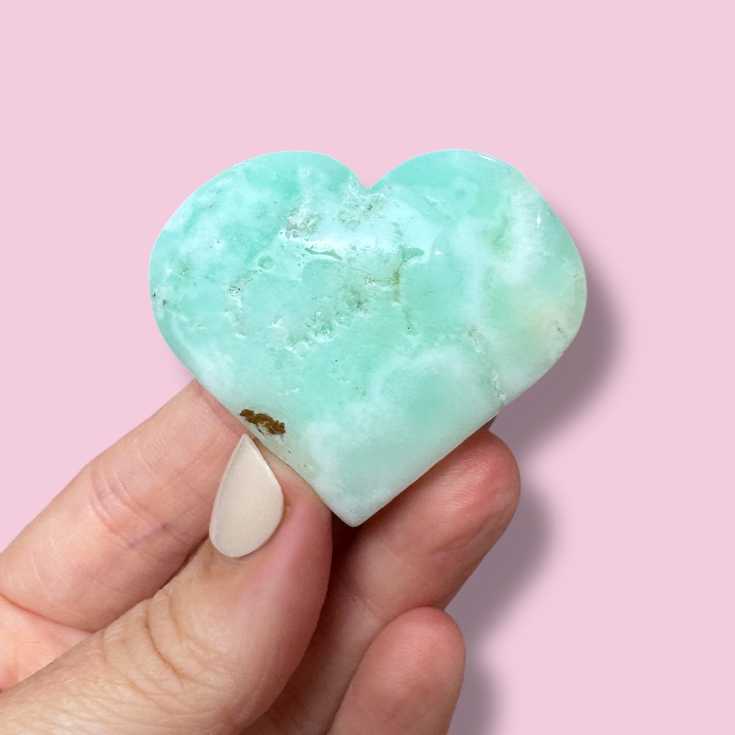 Australian Chrysoprase Heart Carving