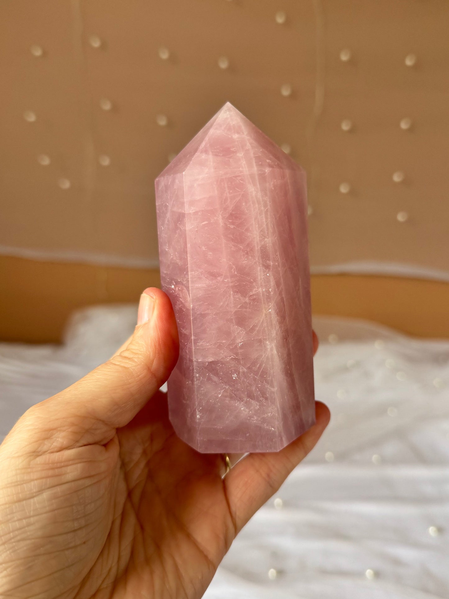 Lavender Rose Quartz Tower (S)