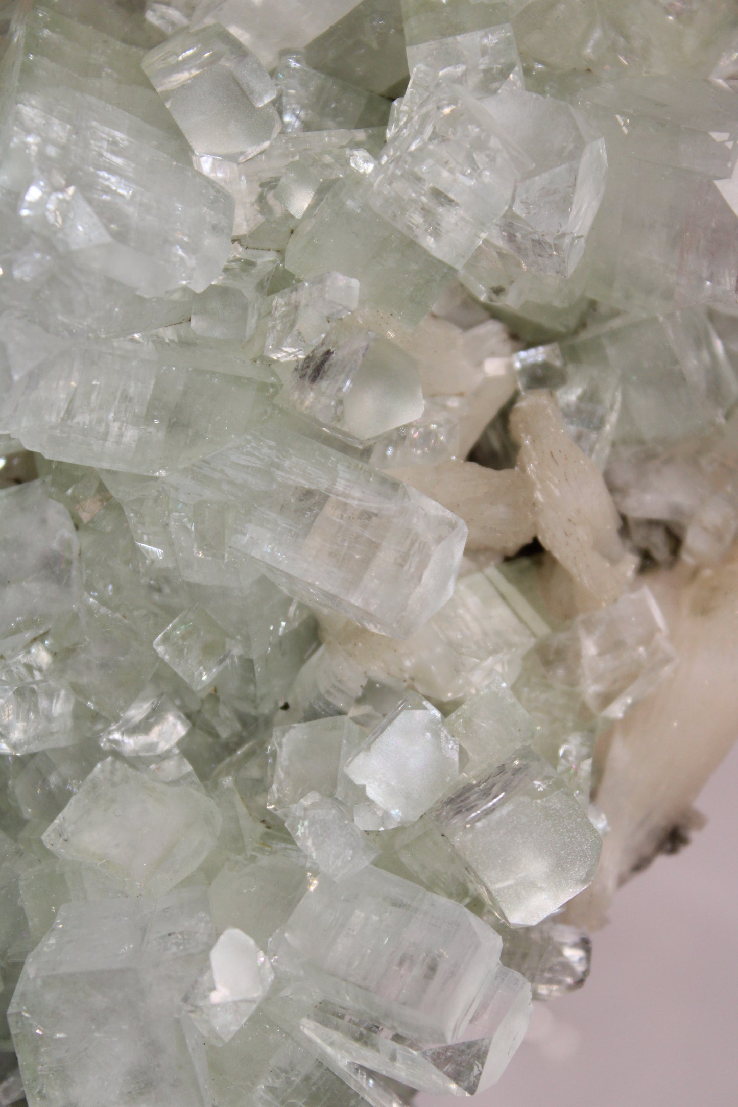 Sea Foam Green Apophyllite with Peach Silbite Specimen