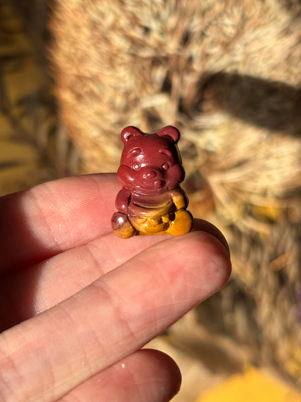 Alashan Agate Mini Winnie the Pooh Carving