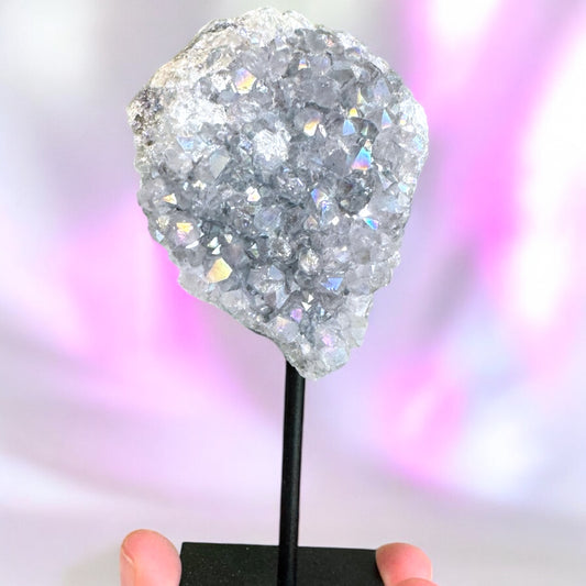 Aura Amethyst Cluster on Stand (h)