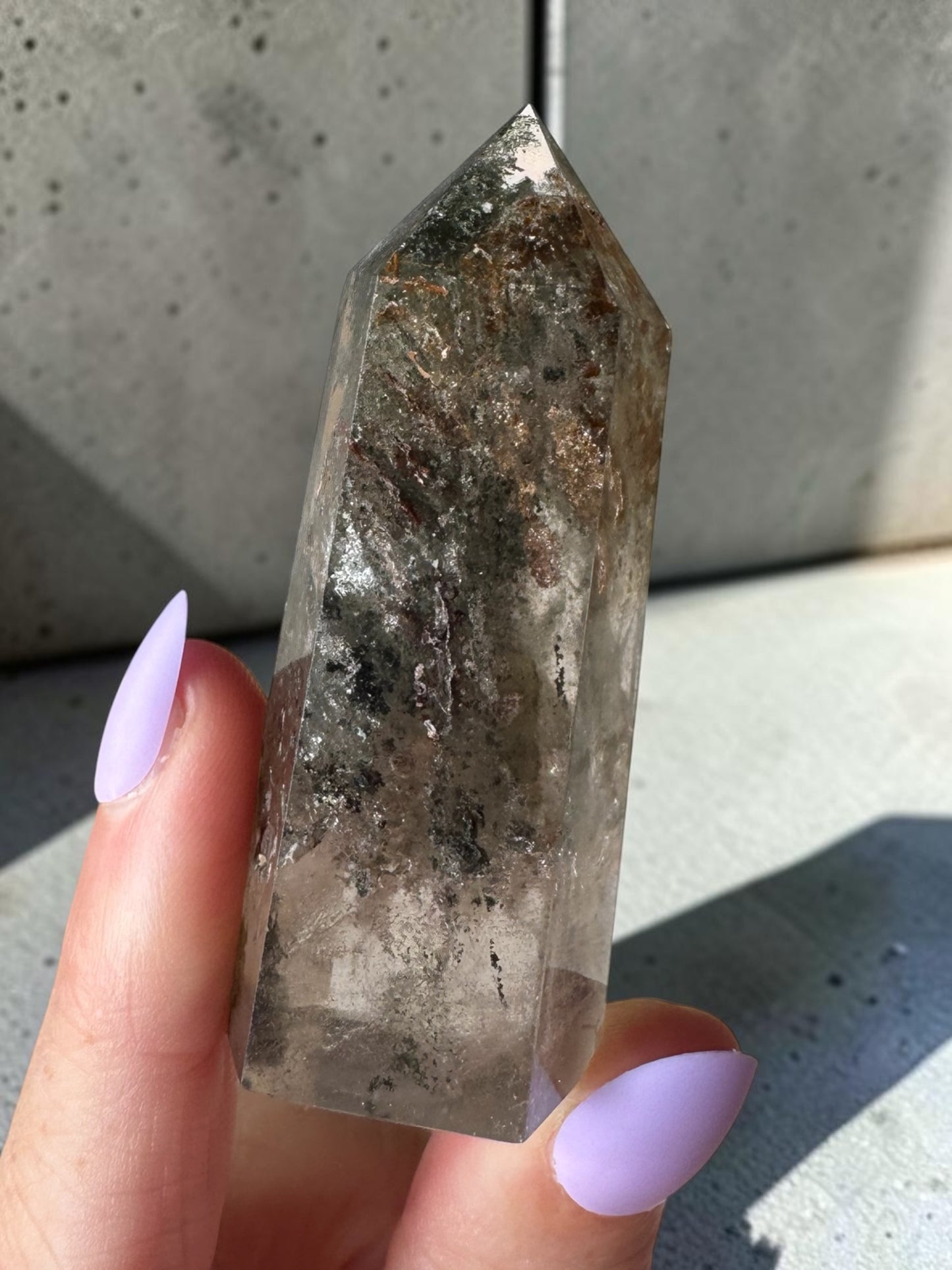 Garden Quartz (lodolite) Point