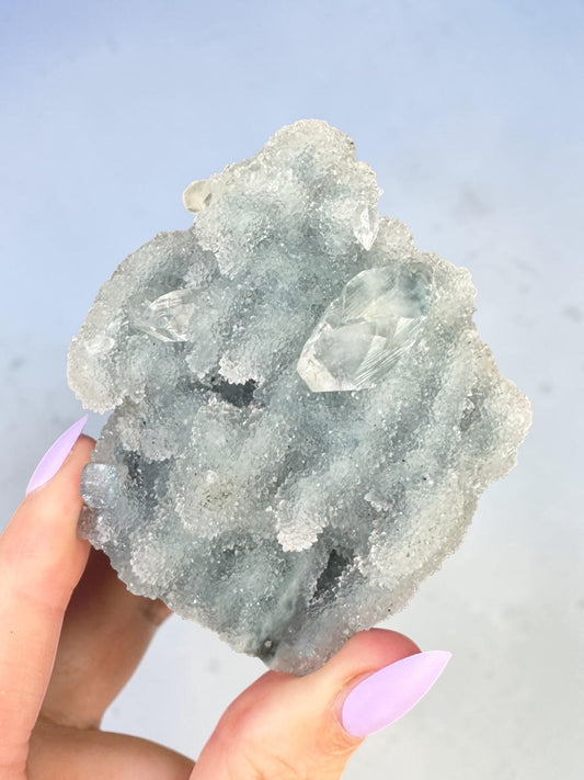 Denim Blue Chalcedony Cluster Specimen