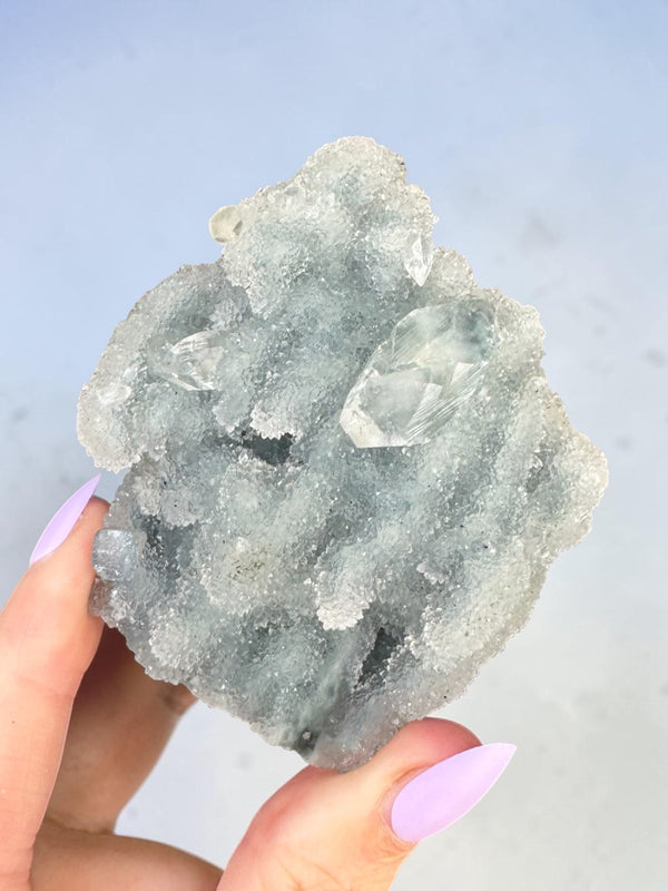 Denim Blue Chalcedony Cluster Specimen
