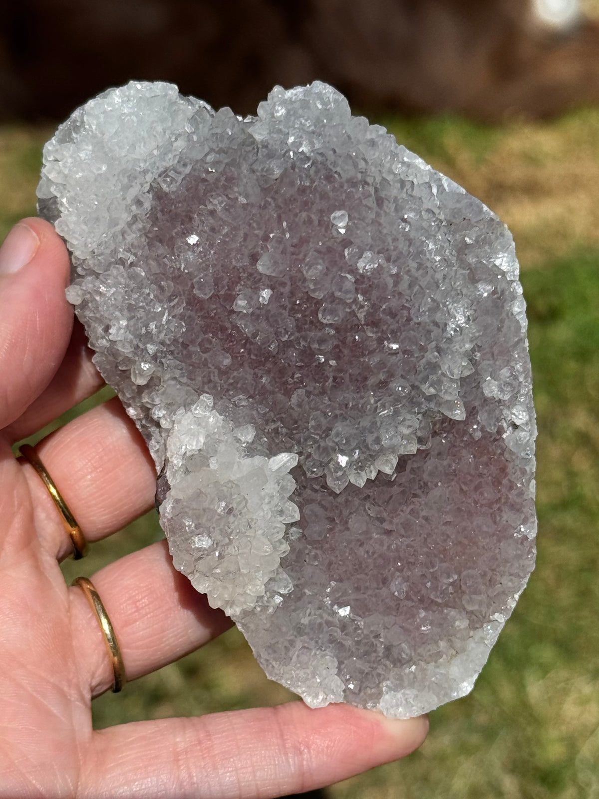 Pinky/Blurple Chalcedony Cluster