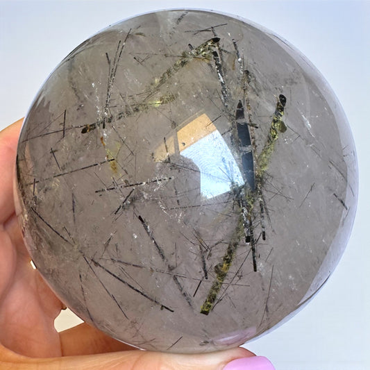 Tourmaline in Quartz Sphere 8cm