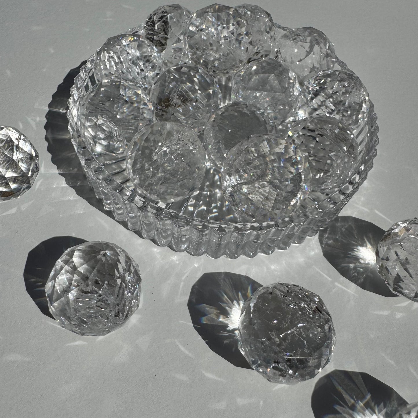 Clear Quartz Faceted Disco Ball | Intuitively Chosen