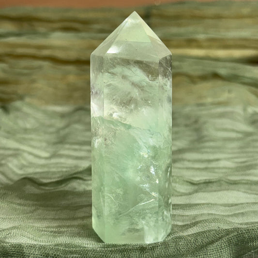Icy Mint Fluorite Tower