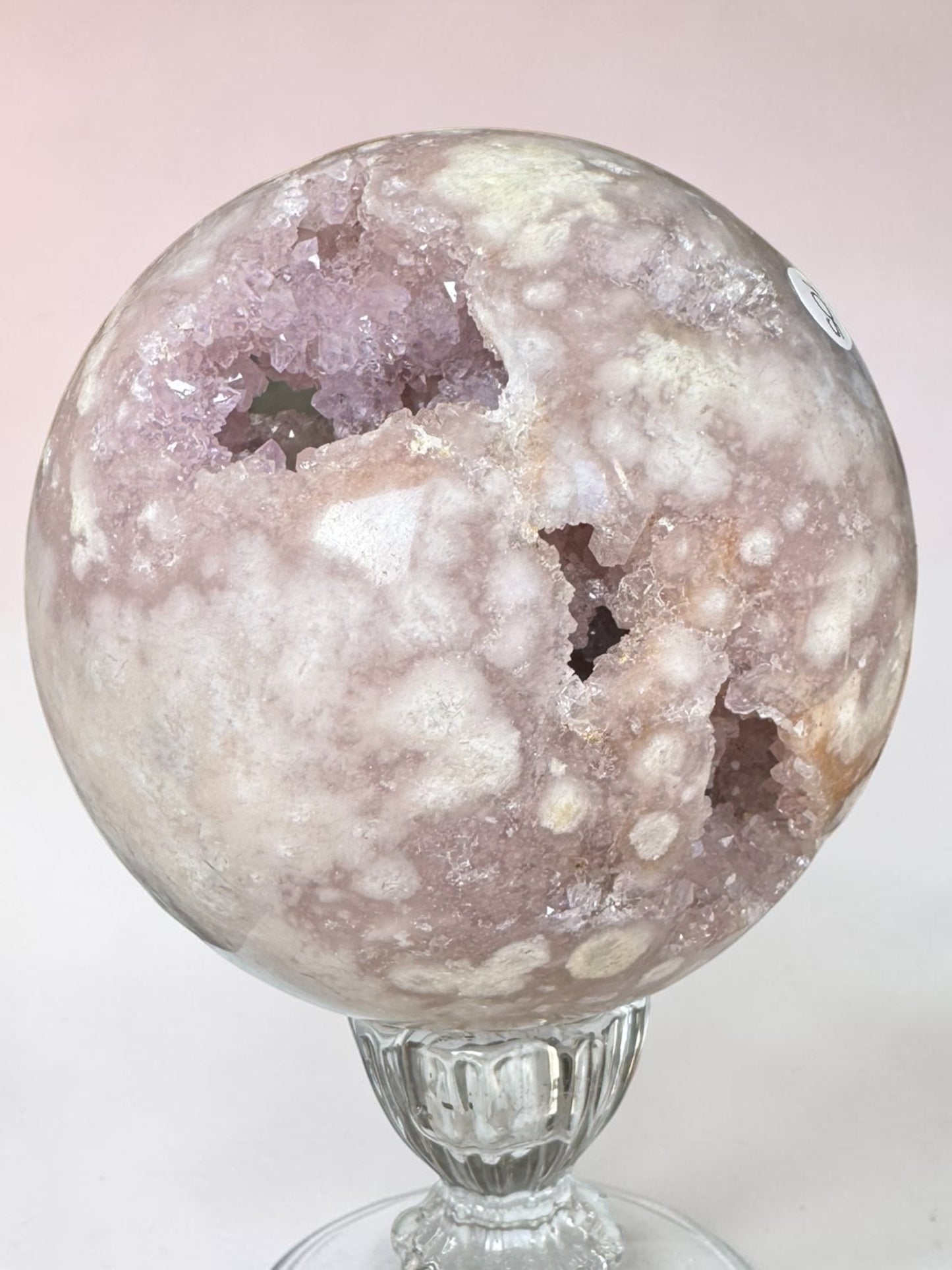 Pink Amethyst + Flower Agate Sphere 9cm
