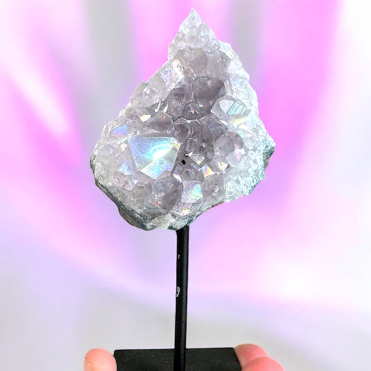 Aura Amethyst Cluster on Stand (g)