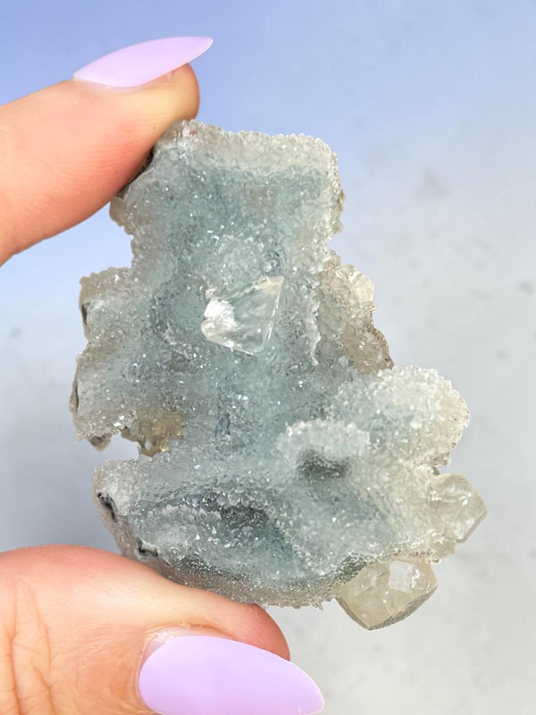 Denim Blue Chalcedony Cluster Specimen