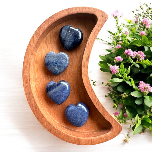Blue Aventurine Heart Carvings