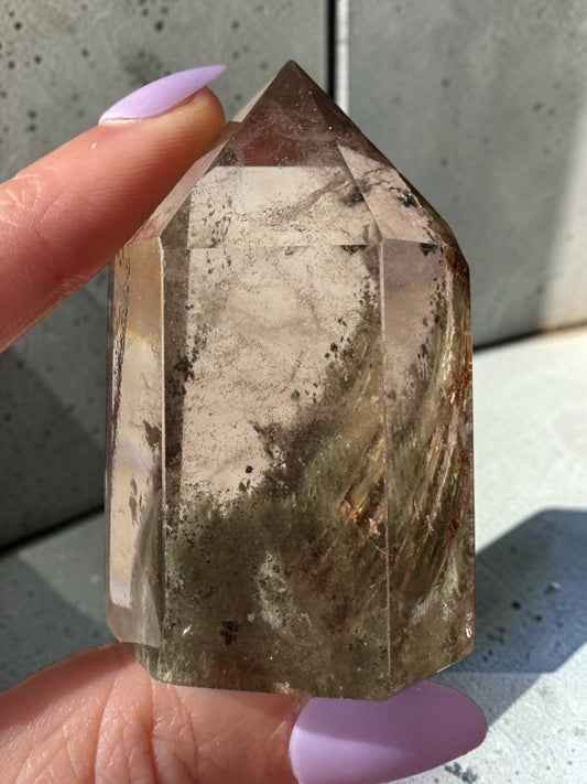 Garden Quartz (lodolite) Point