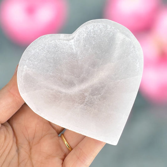 Heart Selenite Bowl (10cm) - Intuitively Chosen