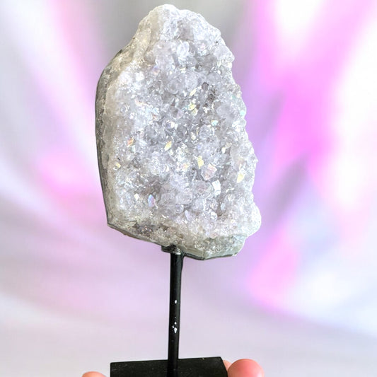 Aura Amethyst Cluster on Stand (j)