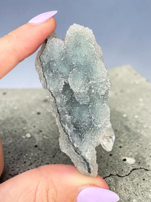 Denim Blue Chalcedony Cluster Specimen