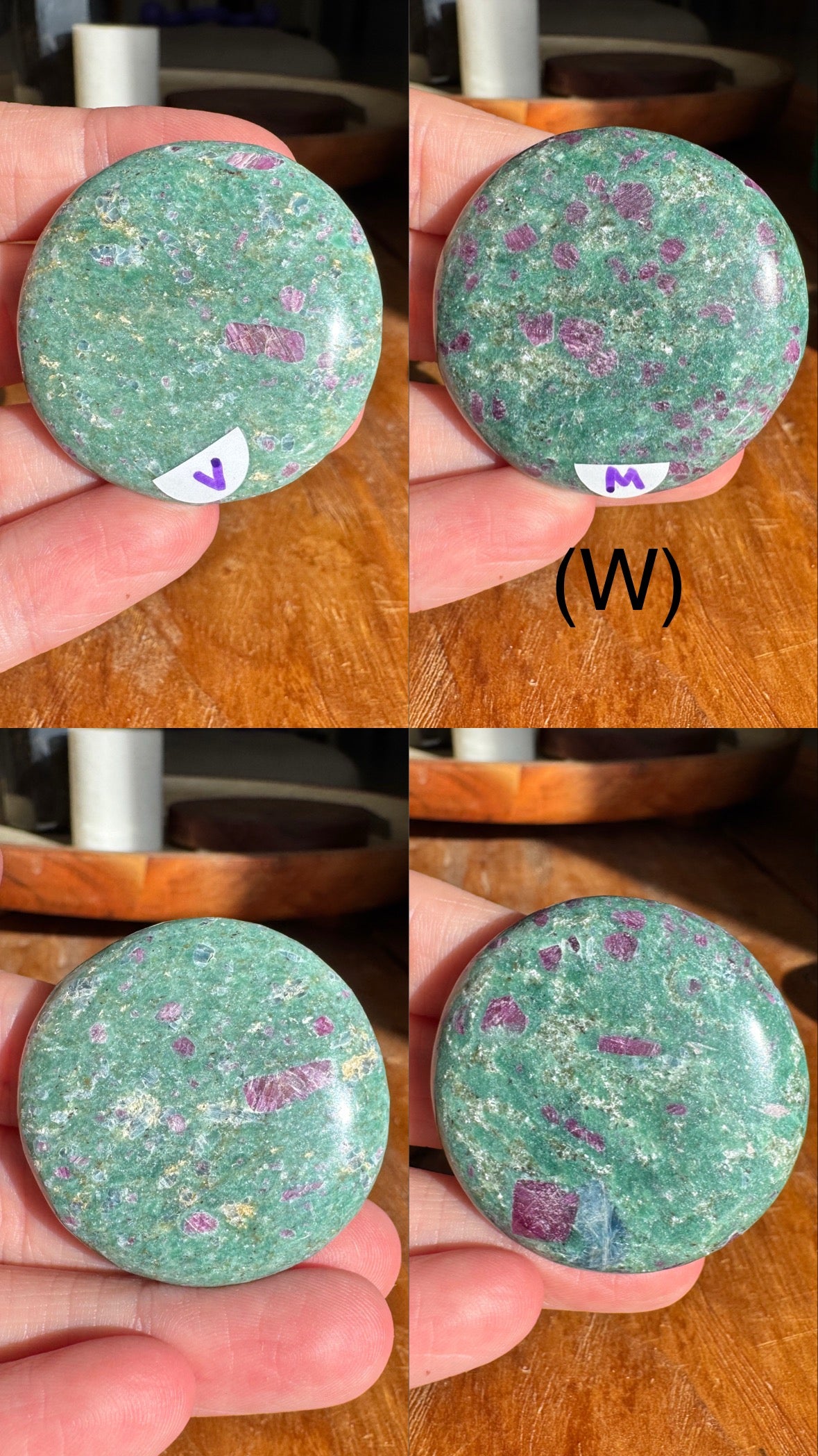 Ruby and Fuchsite Flat Stones | Choose Your Own