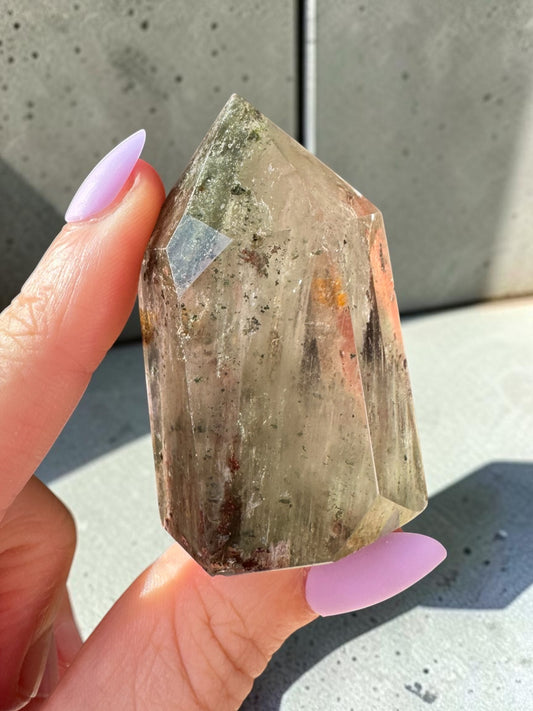 Garden Quartz (lodolite) Point