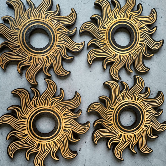 Sun Wooden Sphere Stand