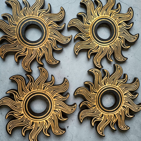 Sun Wooden Sphere Stand