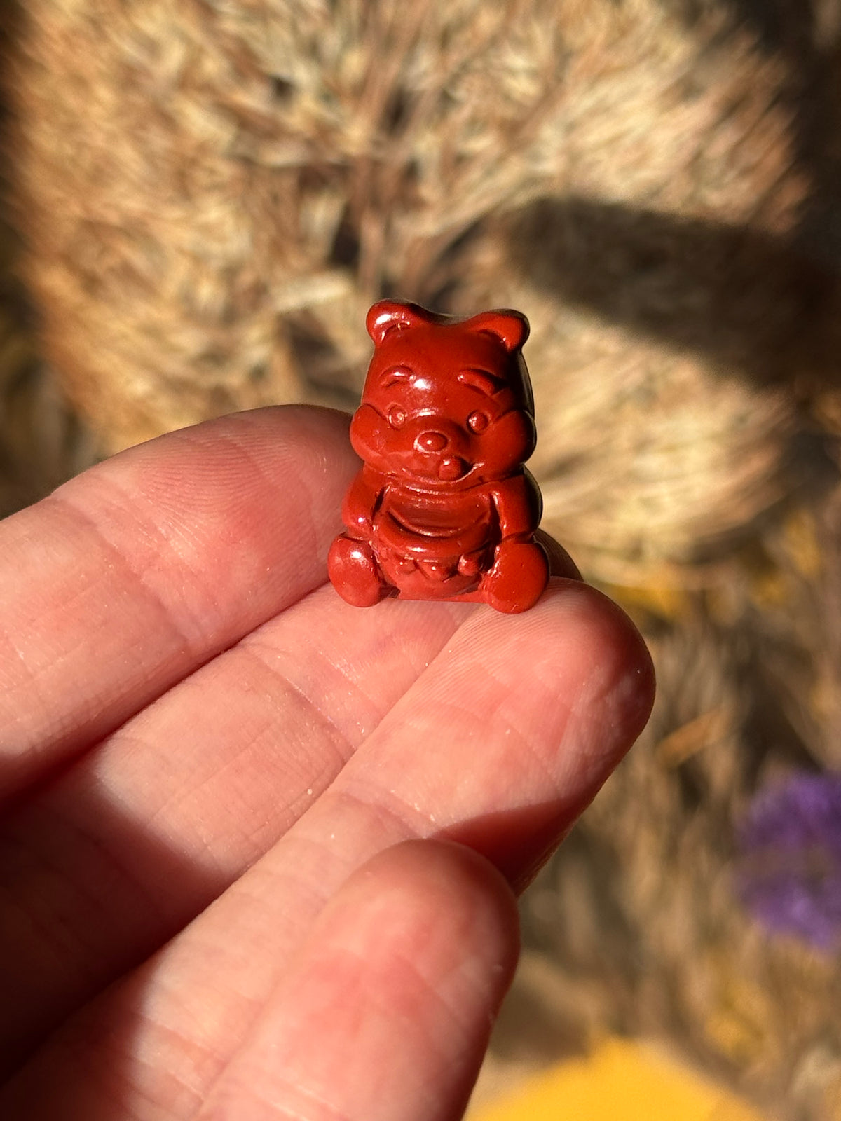 Alashan Agate Mini Winnie the Pooh Carving