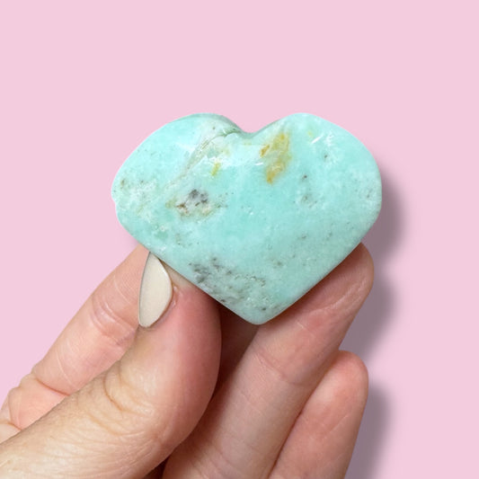 Australian Chrysoprase Heart Carving