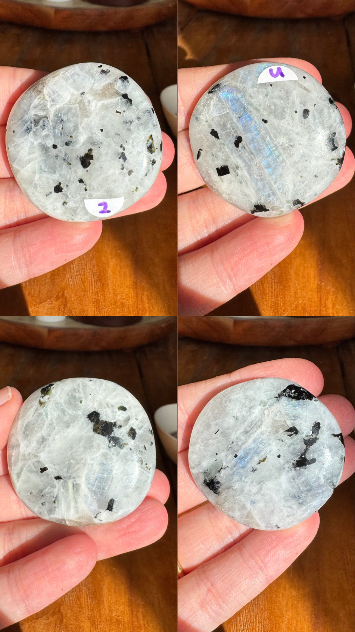 Rainbow Moonstone Flat Stones | Choose Your Own
