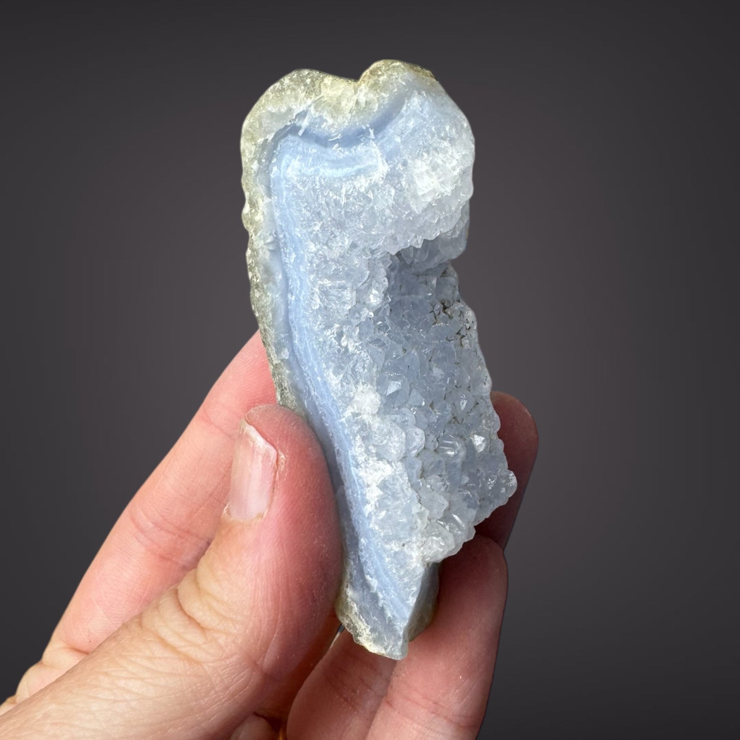 Blue Lace Agate Raw Druzy Cluster