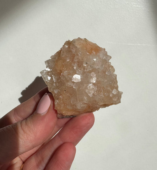 Peach Diamond Apophyllite Cluster/Specimen (B)
