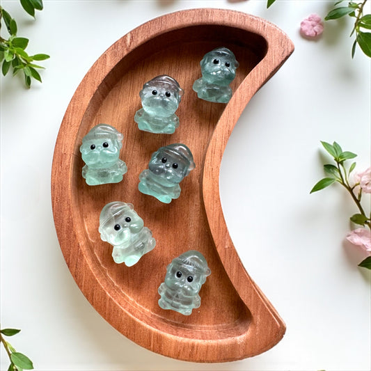 Mini Green Fluorite Santa Carvings | Intuitively Chosen