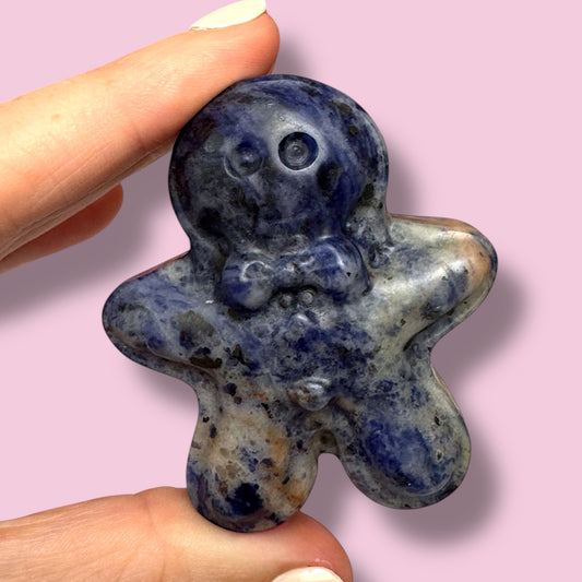Sodalite Gingerbread Man Carving