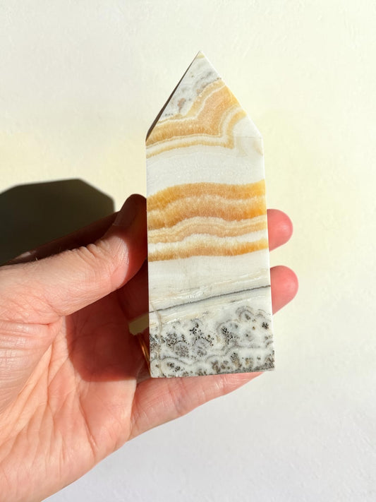 Dendritic Orange Calcite Tower