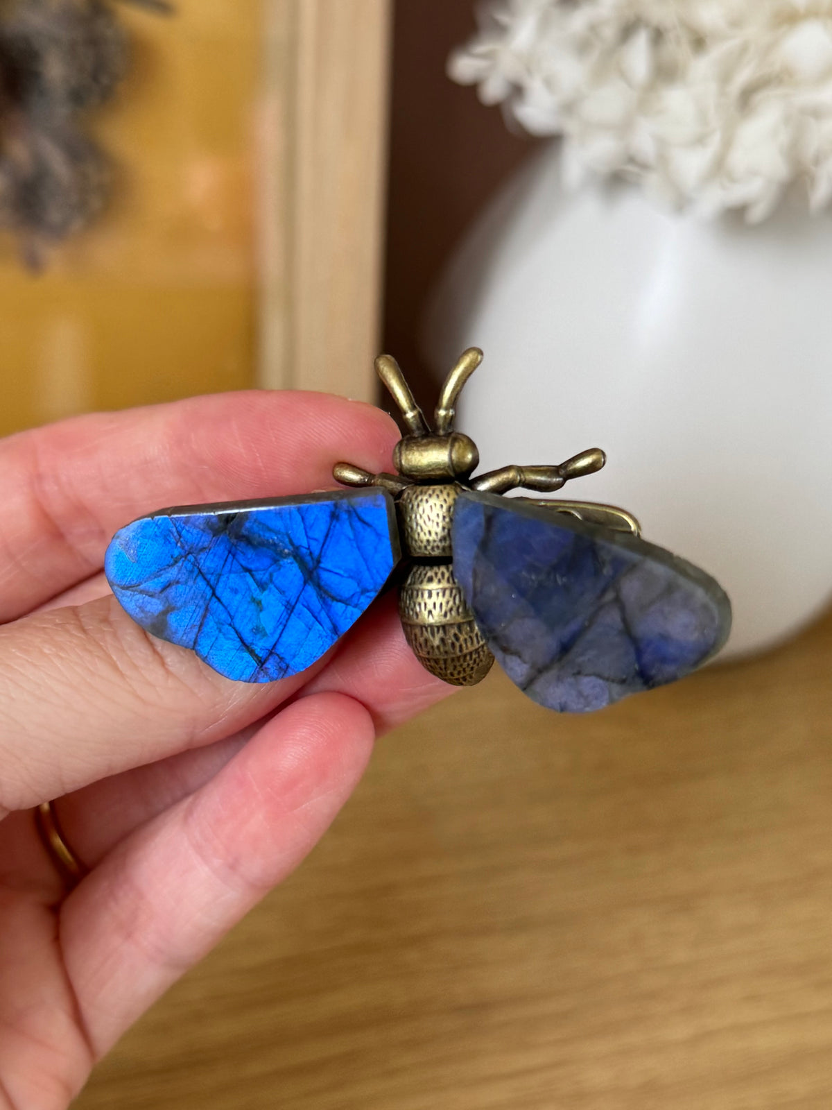 Misfit ~ Labradorite Metal Bee