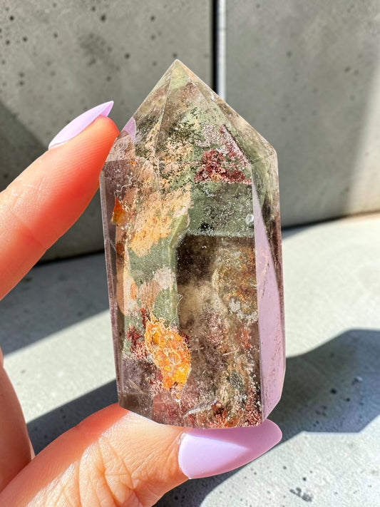 Garden Quartz (lodolite) Point
