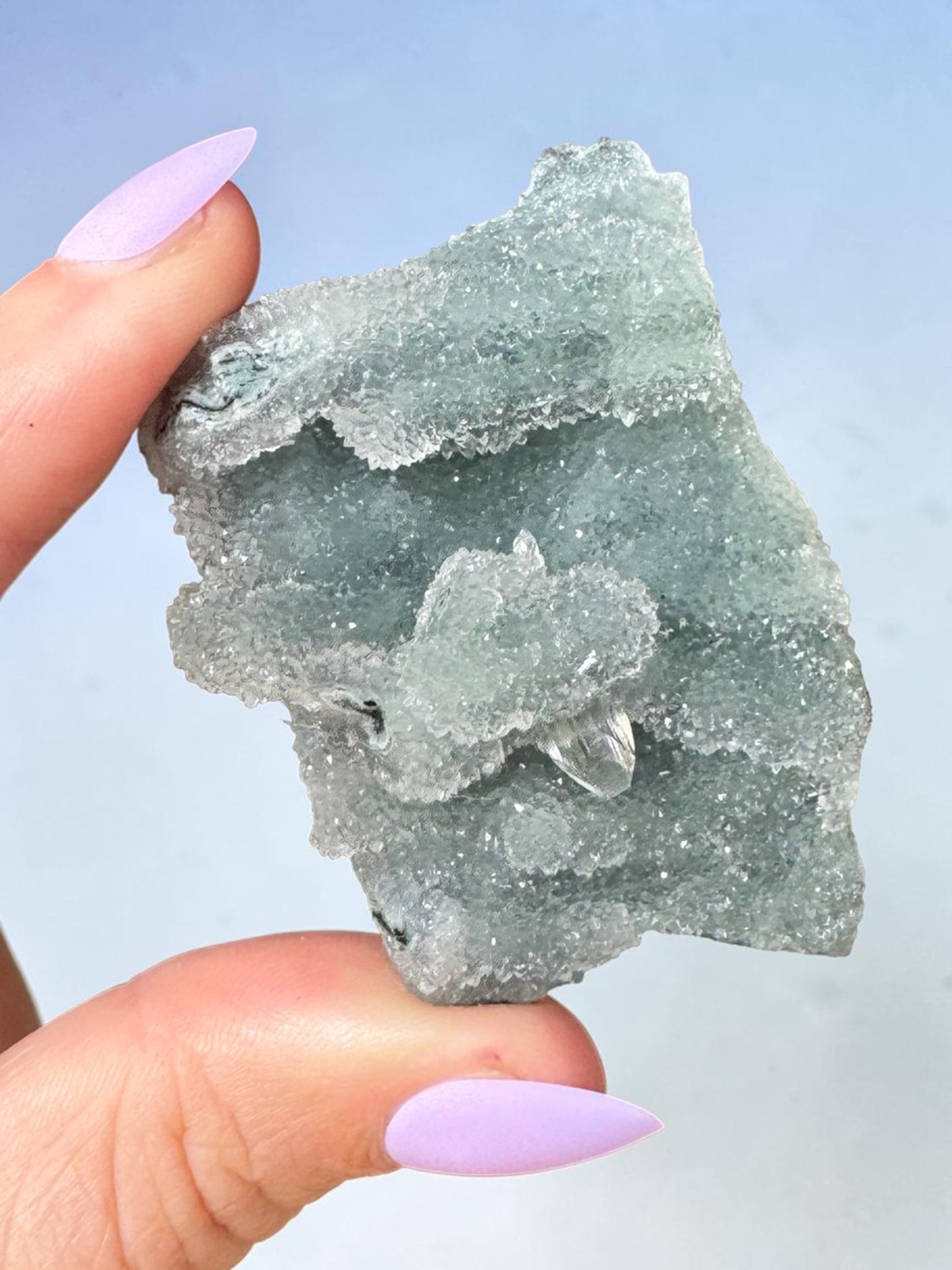 Denim Blue Chalcedony Cluster Specimen