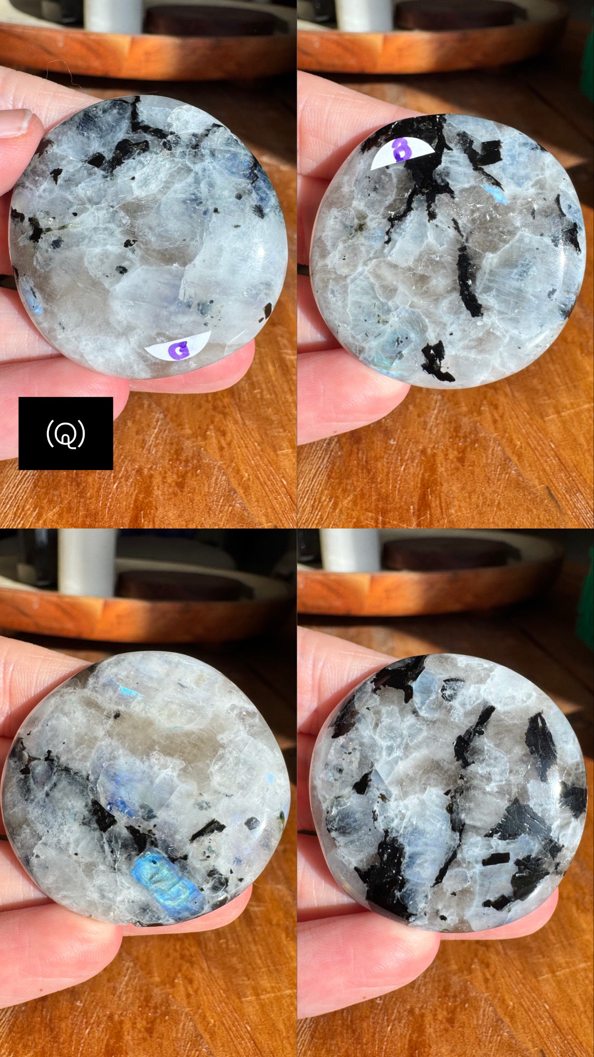 Rainbow Moonstone Flat Stones | Choose Your Own