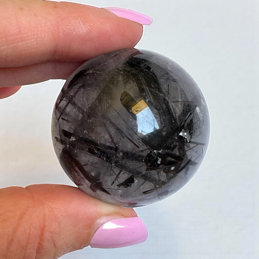 Tourmaline in Quartz Sphere 4cm