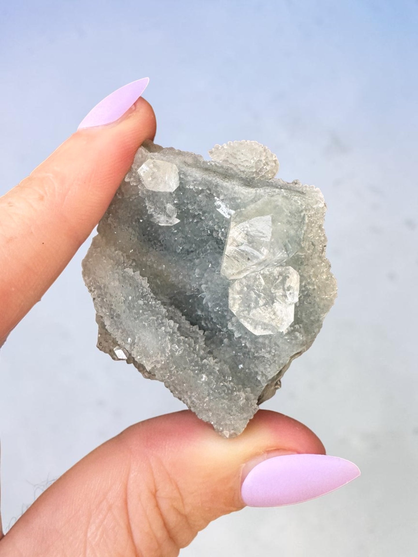 Denim Blue Chalcedony Cluster Specimen