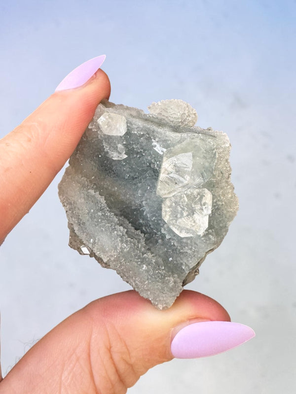Denim Blue Chalcedony Cluster Specimen