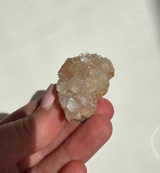 Peach Diamond Apophyllite Cluster/Specimen (D)