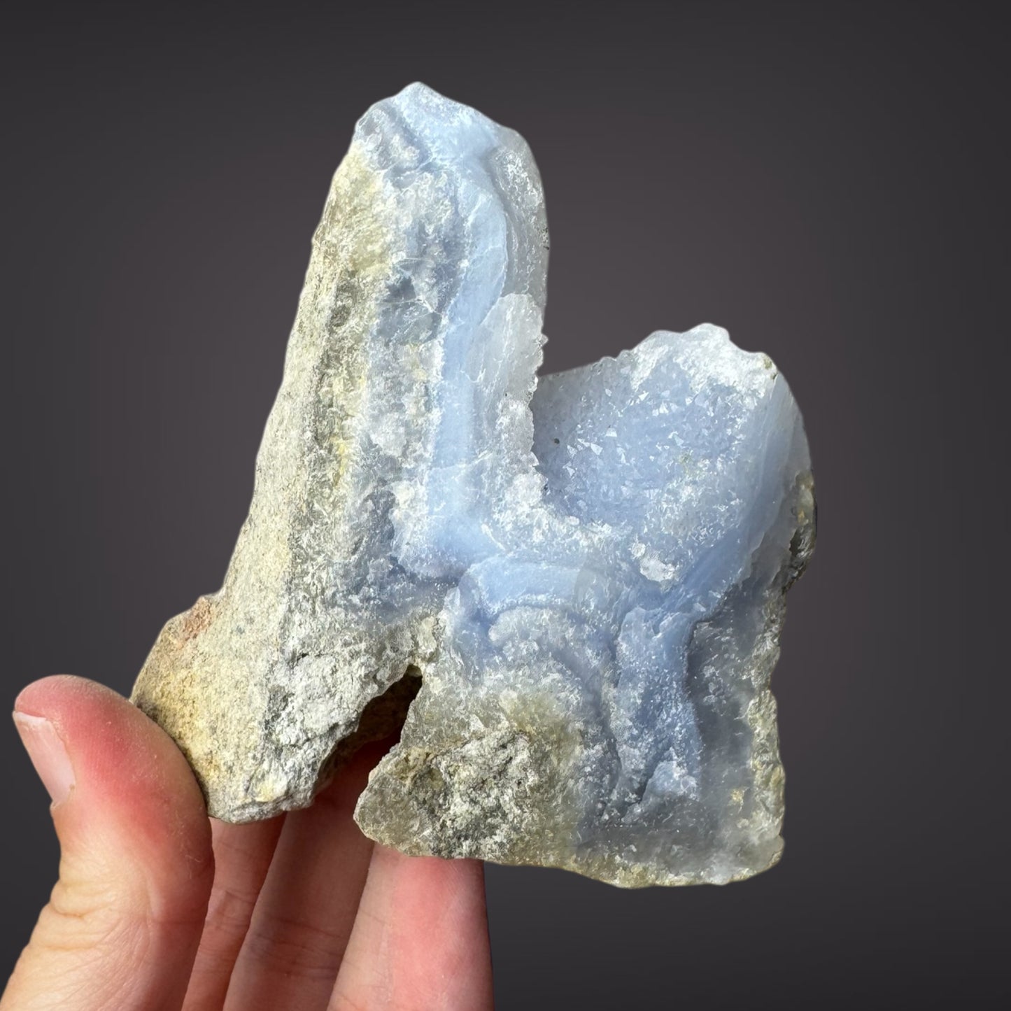 Blue Lace Agate Raw Druzy Cluster