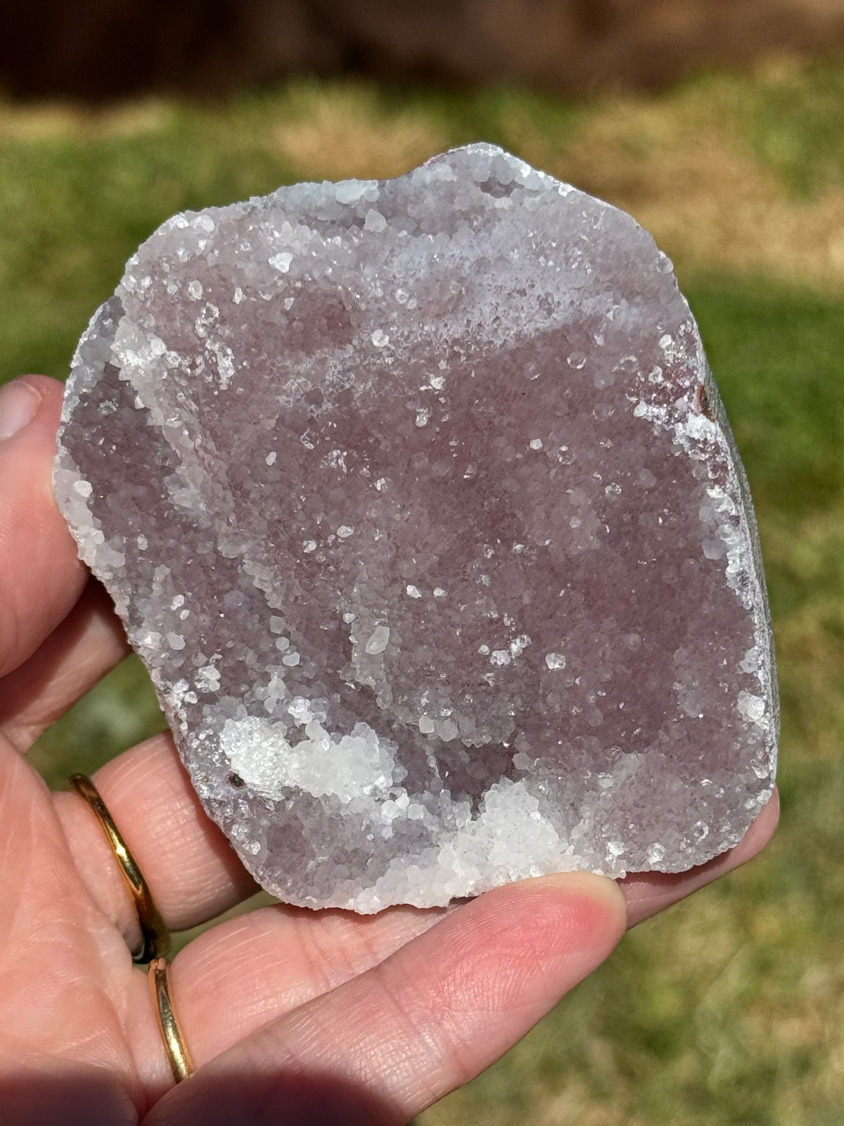 Pinky/Blurple Chalcedony Cluster