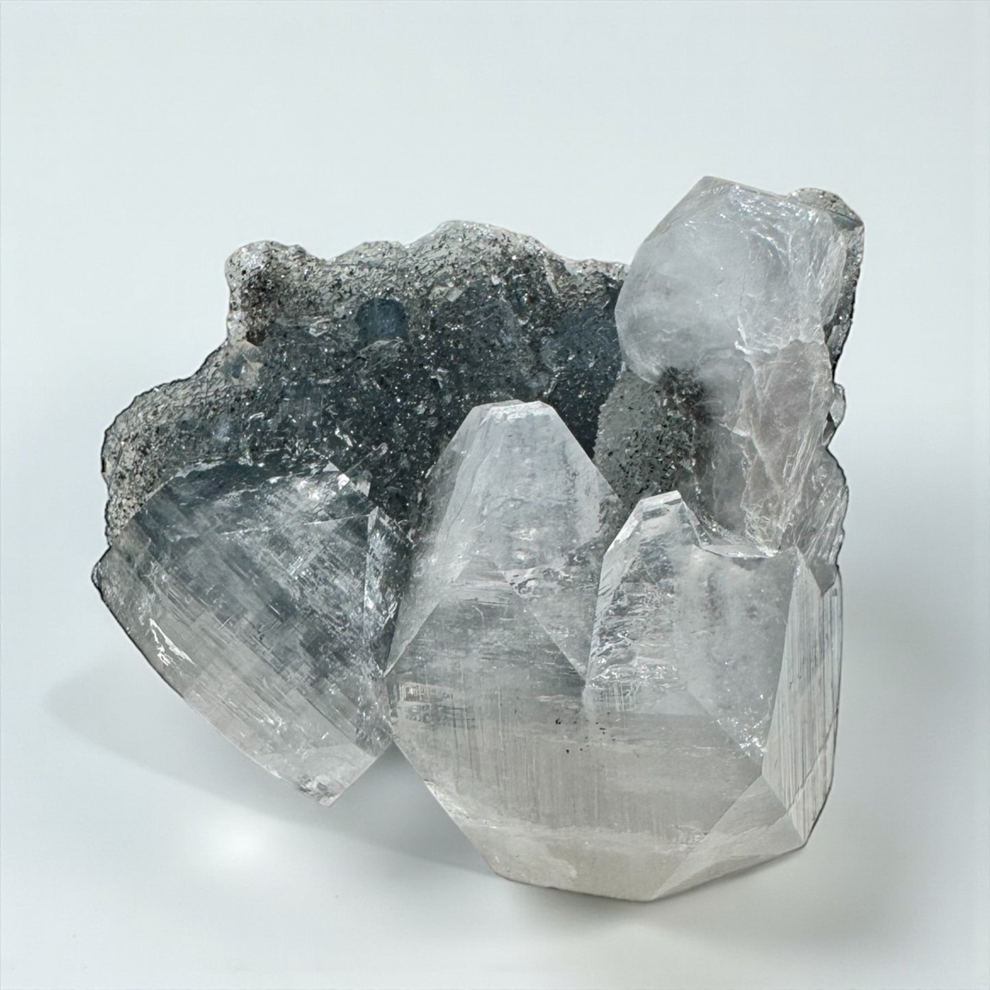 Druzy Black Chalcedony with Apophyllite Specimen