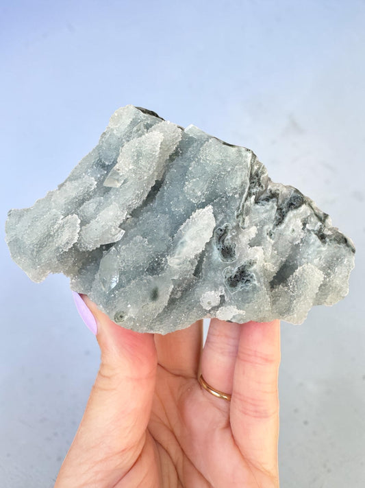Denim Blue Chalcedony Cluster Specimen