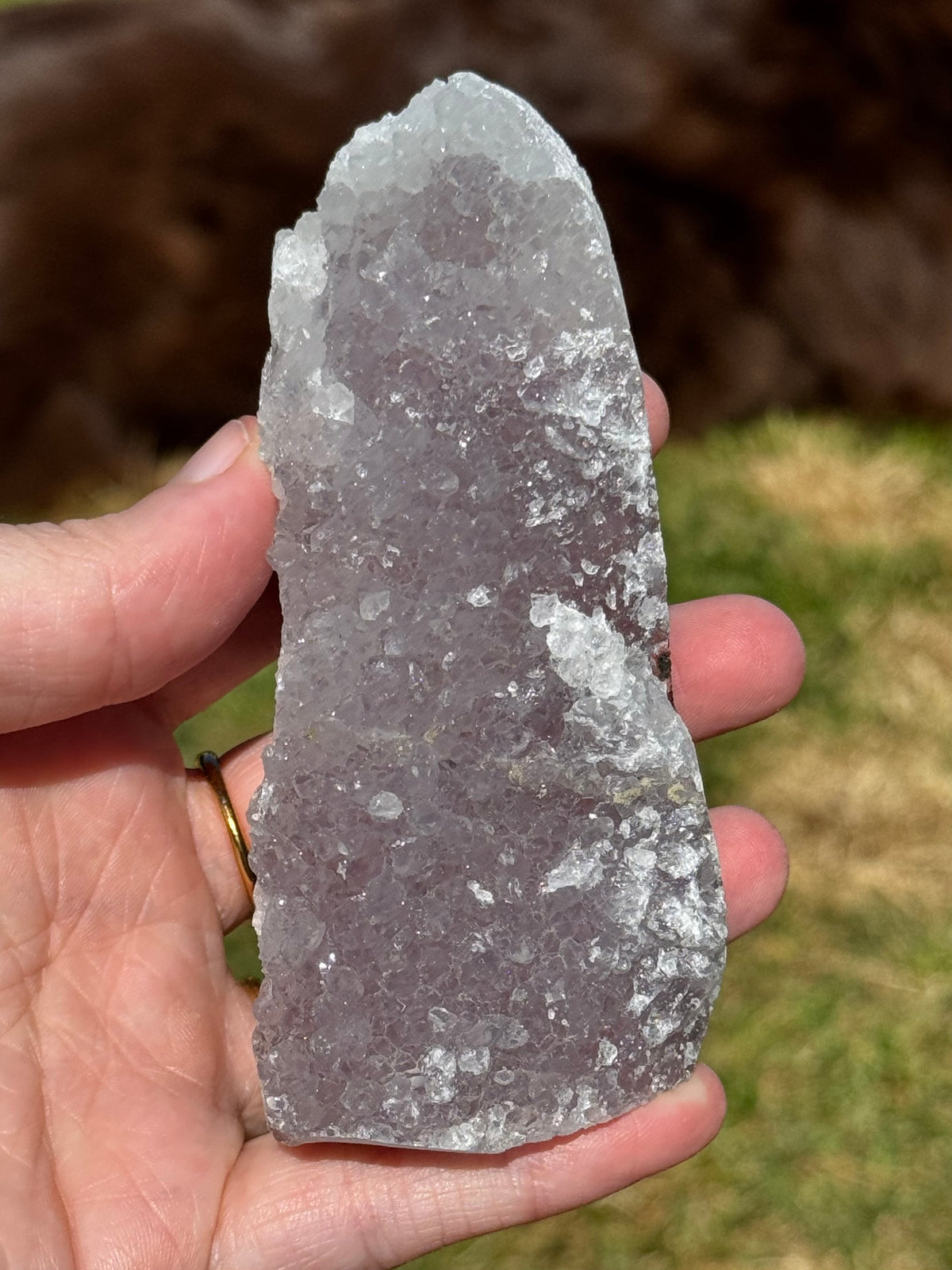Pinky/Blurple Chalcedony Cluster